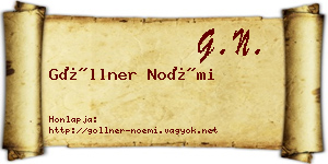 Göllner Noémi névjegykártya